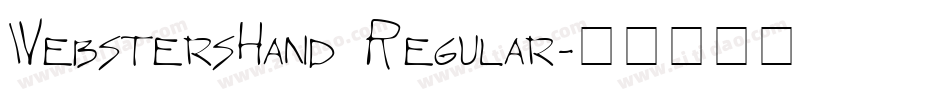 WebstersHand Regular字体转换